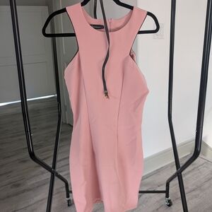 Elegant Pink Sleeveless Dress
